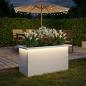 Preview: ARDEBO.de - Garten-Pflanzkübel mit LED Weiß 30 × 60 × 30 cm Stahl
