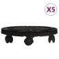 Preview: Pflanzenroller 5 Stk. 30 cm Durchmesser Schwarz 170 kg