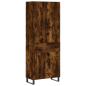 Preview: Highboard Räuchereiche 69,5x34x180 cm Holzwerkstoff