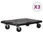 Preview: Transportroller 3 Stk. Schwarz 58x38x12 cm Polypropylen