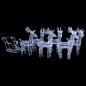Preview: ARDEBO.de - Rentiere Schlitten Weihnachtsdekoration 320 LEDs Acryl
