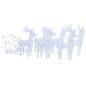 Preview: Rentiere Schlitten Weihnachtsdekoration 320 LEDs Acryl
