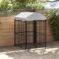 Preview: ARDEBO.de - Outdoor-Hundezwinger mit Überdachung 120x120x150 cm