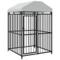 Preview: Outdoor-Hundezwinger mit Überdachung 120x120x150 cm