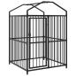 Preview: Outdoor-Hundezwinger mit Überdachung 120x120x150 cm