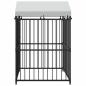 Preview: Outdoor-Hundezwinger mit Überdachung 120x120x150 cm