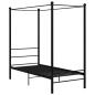 Preview: Himmelbett Schwarz Metall 100x200 cm