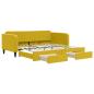 Preview: Tagesbett Ausziehbar mit Schubladen Gelb 100x200 cm Samt