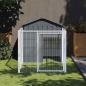 Preview: ARDEBO.de - Hundehütte mit Auslauf Anthrazit 117x201x123cm Verzinkter Stahl