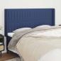 Preview: ARDEBO.de - Kopfteil mit Ohren Blau 183x16x118/128 cm Stoff