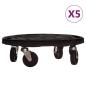 Preview: Pflanzenroller 5 Stk. 40 cm Durchmesser Schwarz 275 kg