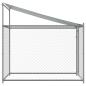 Preview: Hundezwinger mit Dach und Tür Grau 2x2x2 m Verzinkter Stahl
