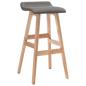 Preview: ARDEBO.de - Barhocker Dunkelgrau Stoff