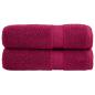 Preview: ARDEBO.de - Premium Badetücher SOLUND 2 Stk. Bordeaux 100x150 cm 600 g/m²