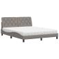 Preview: Bett mit Matratze Taupe 160x200 cm Stoff