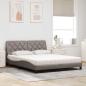 Preview: Bett mit Matratze Taupe 160x200 cm Stoff