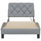 Preview: Bettgestell mit LED ohne Matratze Hellgrau 80x200 cm Stoff