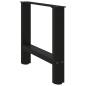 Preview: Couchtischbeine Schwarz 2 Stk. 50x(42-43) cm Stahl