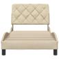Preview: Bettgestell ohne Matratze Creme 80x200 cm Stoff