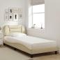 Preview: Bett mit Matratze "Hvar" Creme 90x190 cm Stoff