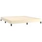 Preview: Boxspringbett mit Matratze Creme 180x200 cm Kunstleder