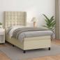 Preview: ARDEBO.de - Boxspringbett mit Matratze Creme 90x190 cm Kunstleder
