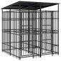 Preview: Outdoor-Hundezwinger mit Dach Stahl 3,69 m²