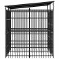 Preview: Outdoor-Hundezwinger mit Dach Stahl 3,69 m²
