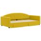Preview: Tagesbett Ausziehbar mit Schubladen Gelb 100x200 cm Samt