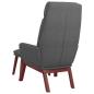 Preview: Relaxsessel mit Hocker Dunkelgrau Stoff