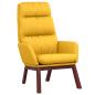 Preview: Relaxsessel mit Hocker Senfgelb Stoff