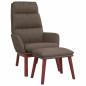 Preview: Relaxsessel mit Hocker Taupe Stoff