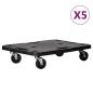 Preview: Transportroller 5 Stk. Schwarz 58x38x12 cm Polypropylen