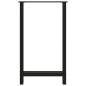 Preview: Bartischbeine Schwarz 2 Stk. 60x(100-101) cm Stahl