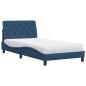 Preview: Bett mit Matratze Blau 100x200 cm Stoff