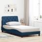 Preview: ARDEBO.de - Bettgestell ohne Matratze Blau 100x200 cm Stoff