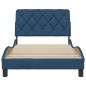 Preview: Bettgestell ohne Matratze Blau 100x200 cm Stoff