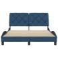 Preview: Bettgestell ohne Matratze Blau 140x190 cm Stoff