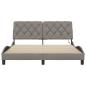 Preview: Bettgestell mit LED ohne Matratze Taupe 160x200 cm Stoff