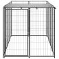 Preview: Hundezwinger Schwarz 2,42 m² Stahl