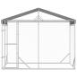Preview: Outdoor-Hundezwinger mit Dach Silber 3x1,5x2,5m Stahl Verzinkt