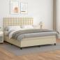 Preview: ARDEBO.de - Boxspringbett mit Matratze Creme 180x200 cm Kunstleder