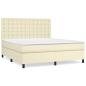 Preview: Boxspringbett mit Matratze Creme 180x200 cm Kunstleder