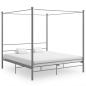 Preview: Himmelbett Grau Metall 200x200 cm