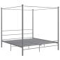 Preview: Himmelbett Grau Metall 200x200 cm