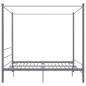 Preview: Himmelbett Grau Metall 200x200 cm