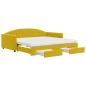 Preview: Tagesbett Ausziehbar mit Schubladen Gelb 100x200 cm Samt