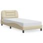Preview: Bettgestell ohne Matratze "Hvar" Creme 90x190 cm Stoff