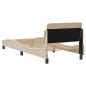Preview: Bettgestell mit Kopfteil "Dover" Creme 90x190 cm Stoff