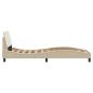 Preview: Bettgestell mit Kopfteil "Dover" Creme 90x190 cm Stoff
